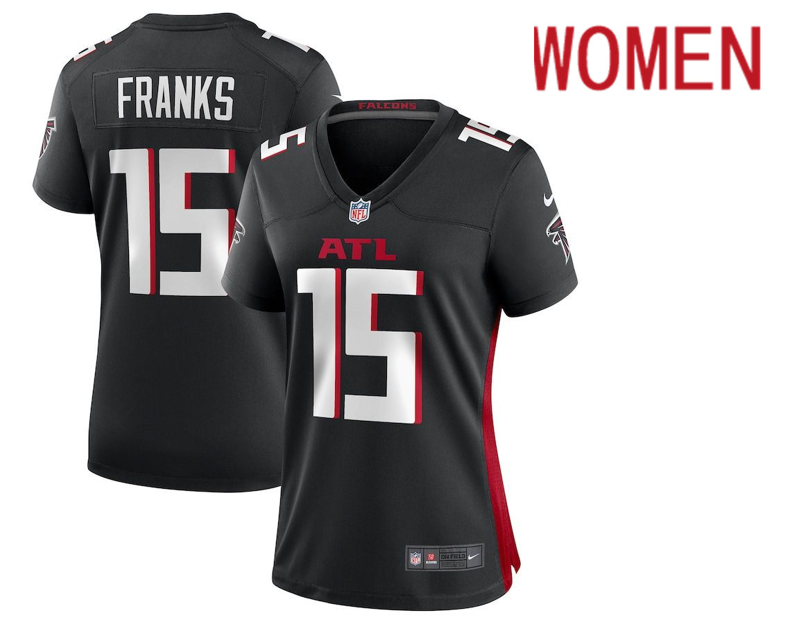 Women Atlanta Falcons #15 Feleipe Franks Nike Black Game NFL Jersey->women nfl jersey->Women Jersey